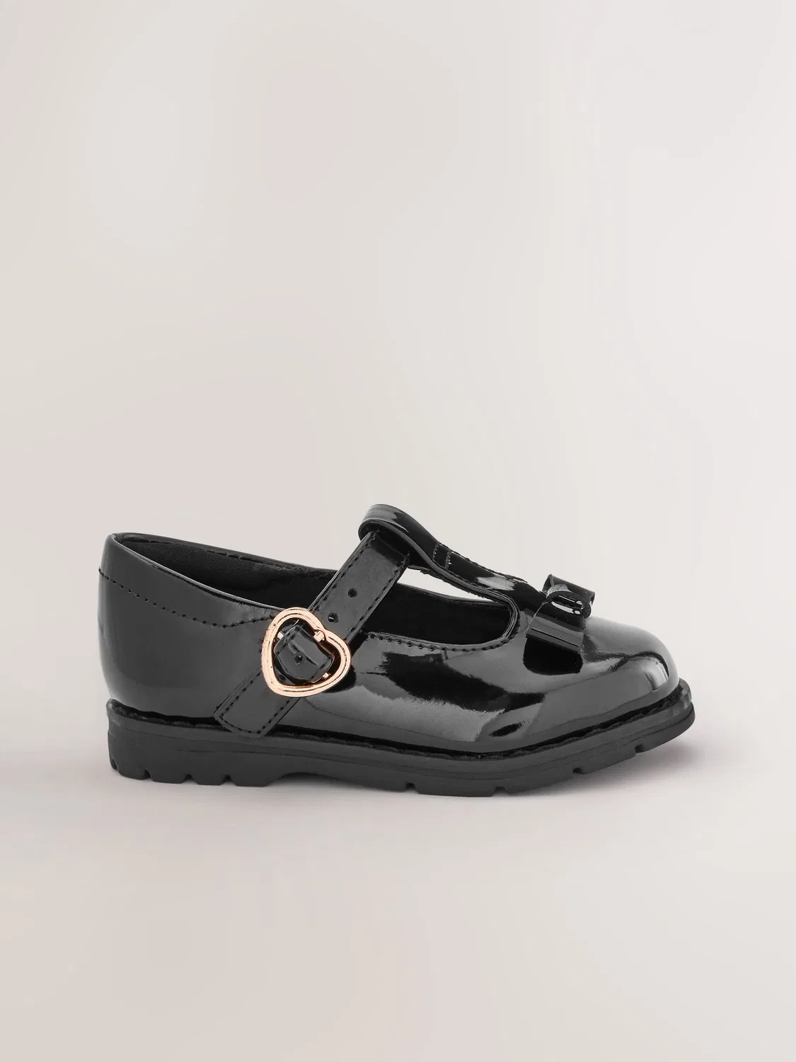 Туфли для школы, широкий полнота, Black Patent Next, черный лакированный — фото 2