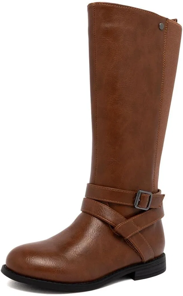 Детские сапоги для девочек с высоким голенищем Brooke London Fog, Cognac