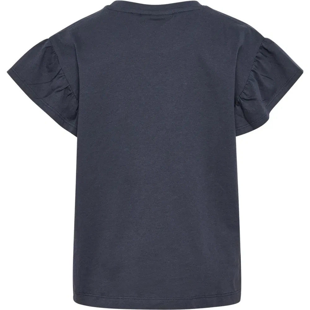 Детская футболка для девочек с рюшами Ruffle Big Bee Hummel, Blue — фото 2