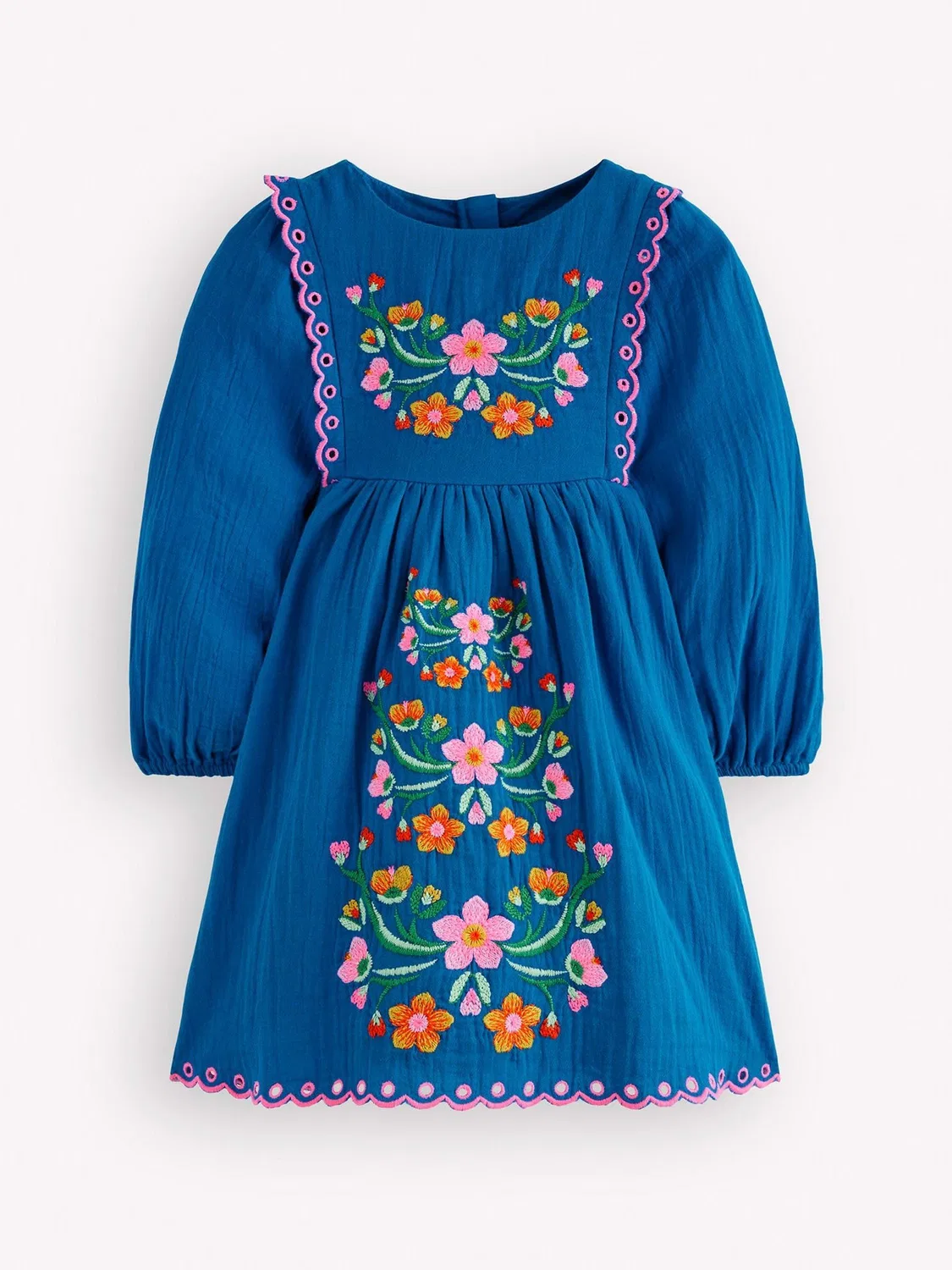 Платье с вышивкой, модель Embroidered Woven Boden, синий
