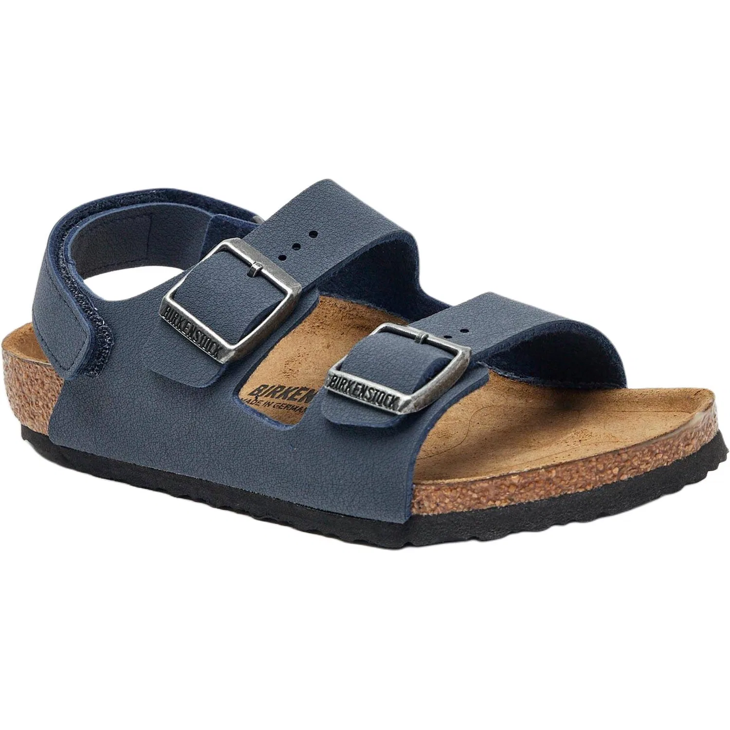 Детские сандалии с двумя ремешками Birkenstock Milano AS, Синий — фото 4