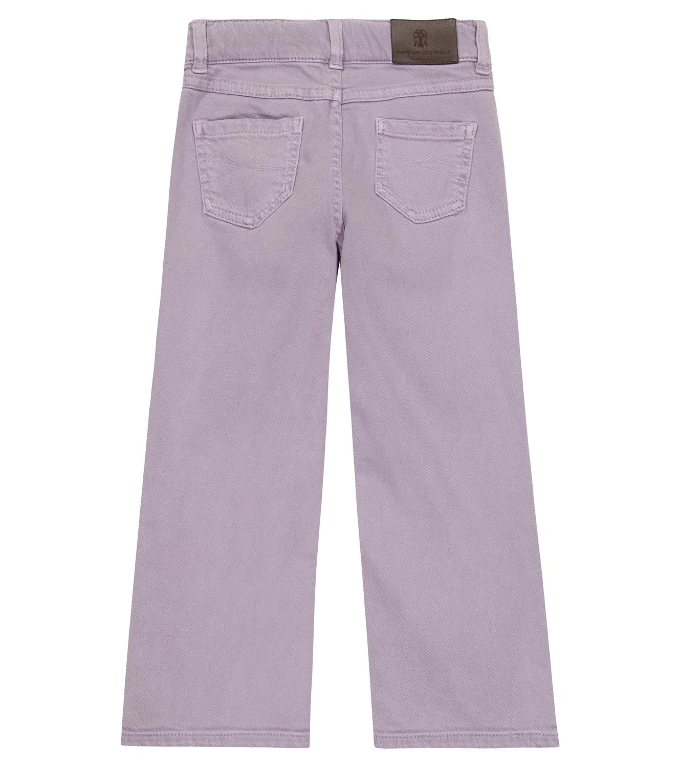 Джинсы-клеш с украшениями Brunello Cucinelli Kids, фиолетовый — фото 3