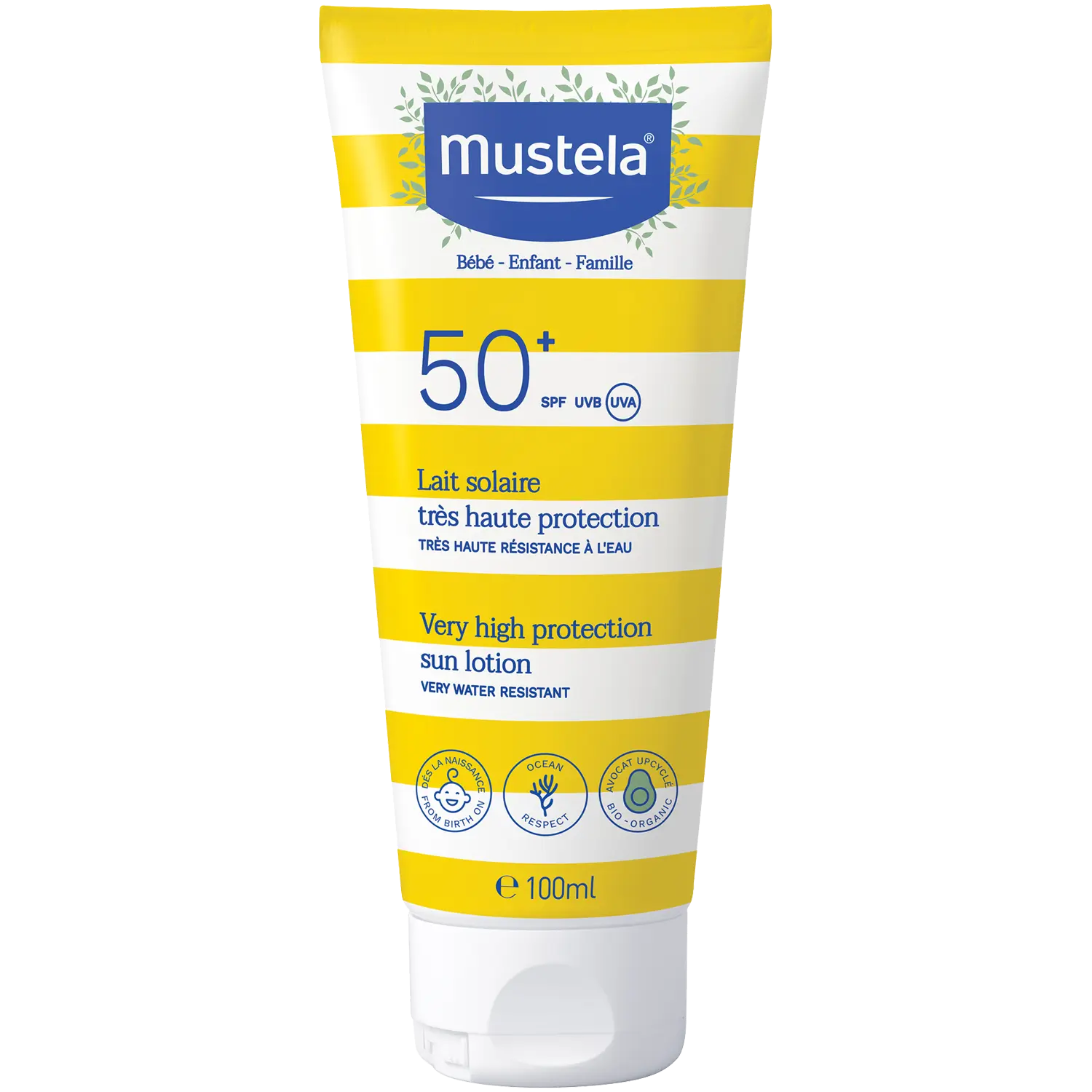 

Mustela Lait Solaire защитное молочко с SPF50+ для лица и тела, 100 мл