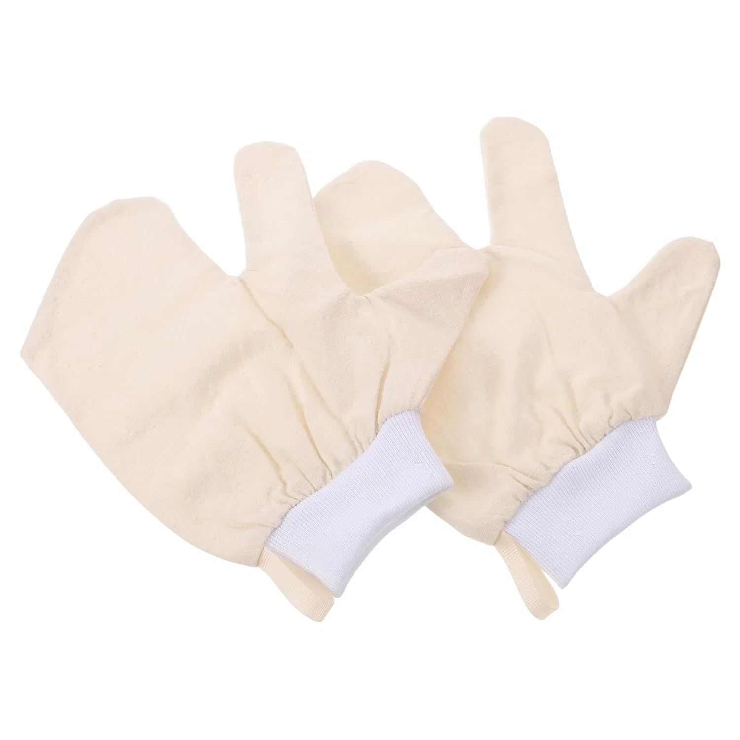 Массажные перчатки для пилинга из шелка, 2 шт, CIMAXIC, 23x21 см, Beige