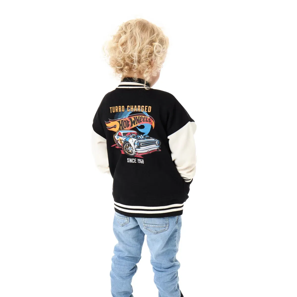Детская куртка-бомбер для мальчиков Turbo Charged Varsity Jacket Hot Wheels, Black — фото 2