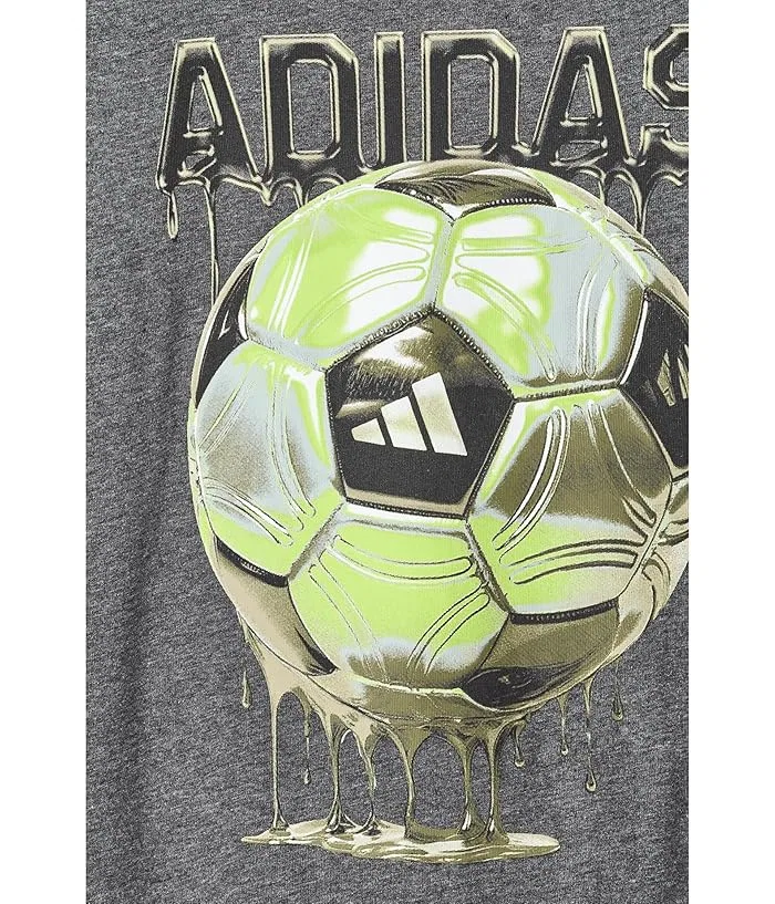 Футболка Soccer Drip Heather Tee Adidas Kids, Dark Grey Heather — фото 3