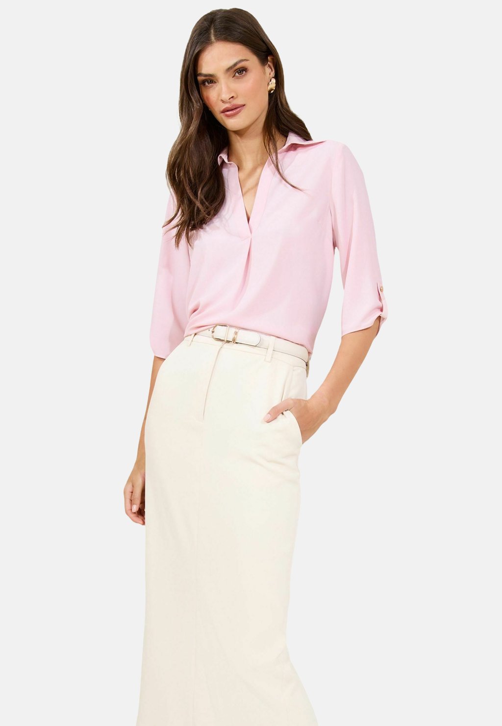 

Блуза REGULAR FIT - 3/4 SLEEVE COLLARED Lipsy, розовый