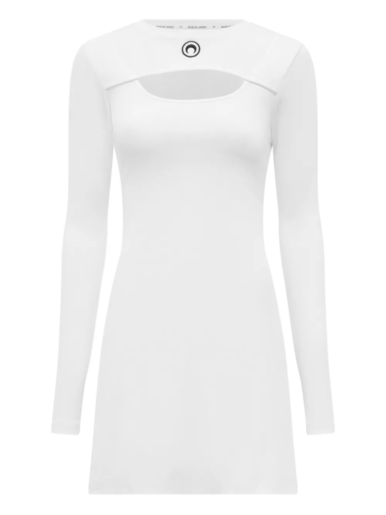 

Платье-мини в рубчик Marine Serre, белый