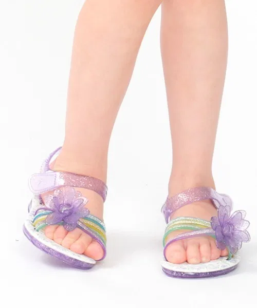 Детские сандалии Kids Foret с цветами и блёстками