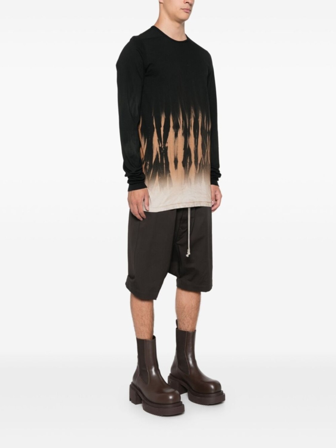 Rick Owens DRKSHDW футболка с абстрактным принтом, черный — фото 3