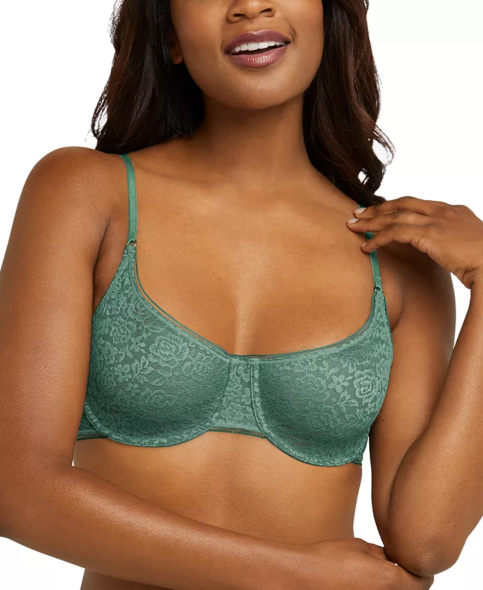 

Бюстгальтер с чашками Demi на косточках Pure Comfort Stretch Lace DM202C Maidenform, зеленый