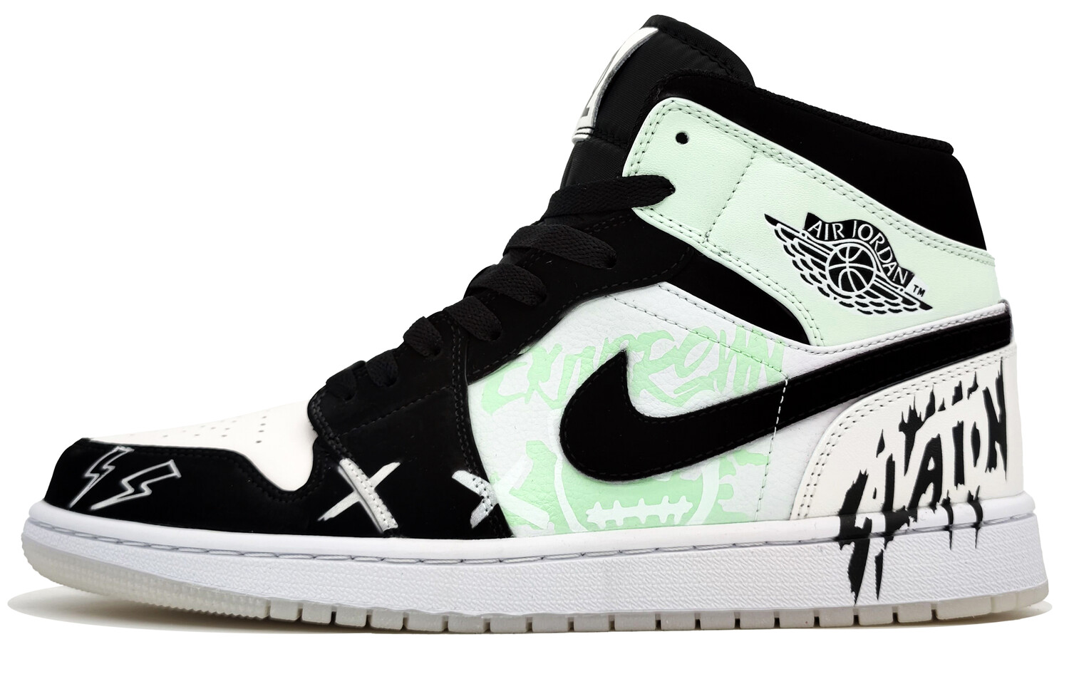 

Баскетбольные кроссовки Air 1 Vintage Men Mid-Top Light Green/White Jordan