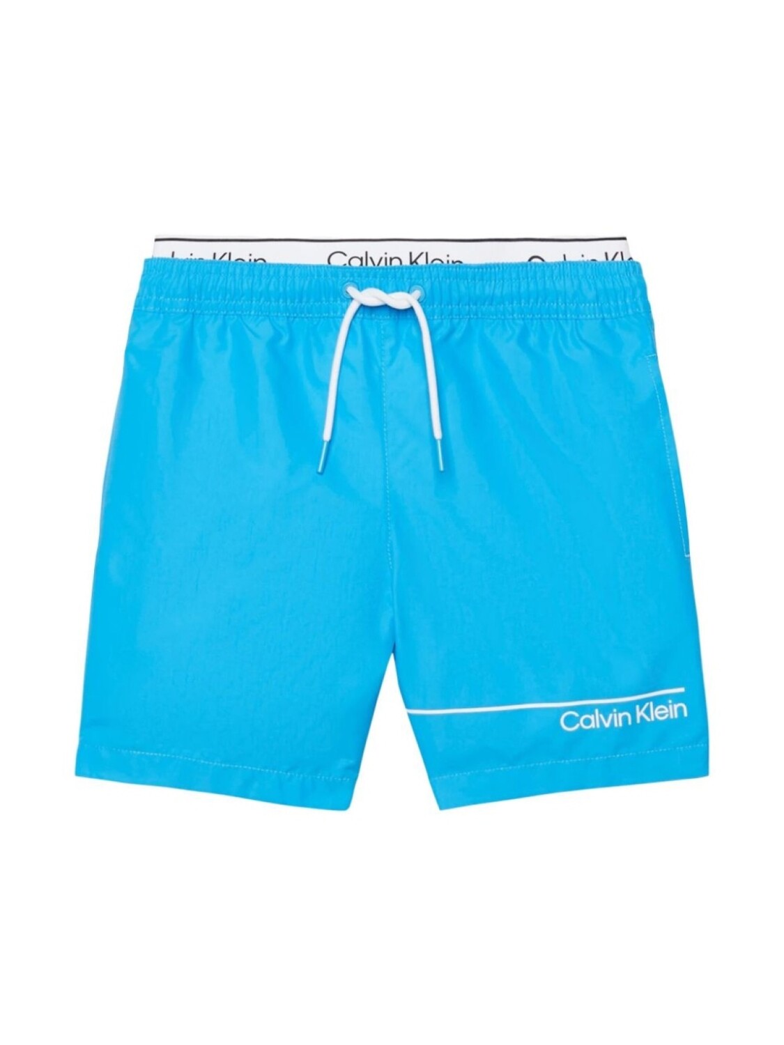 

Плавки-шорты с кулиской и логотипом Calvin Klein Kids, синий