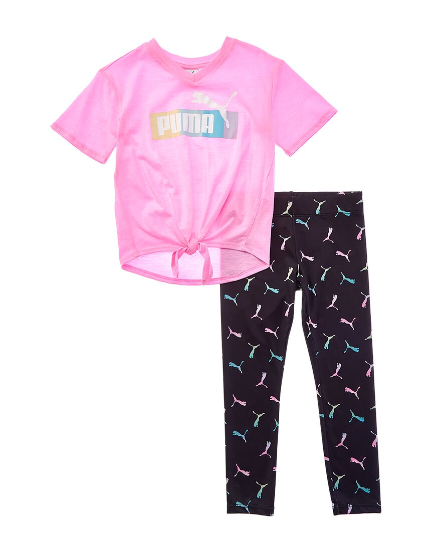 

Комплект из 2 предметов: футболка и леггинсы PUMA Jersey Puma, розовый