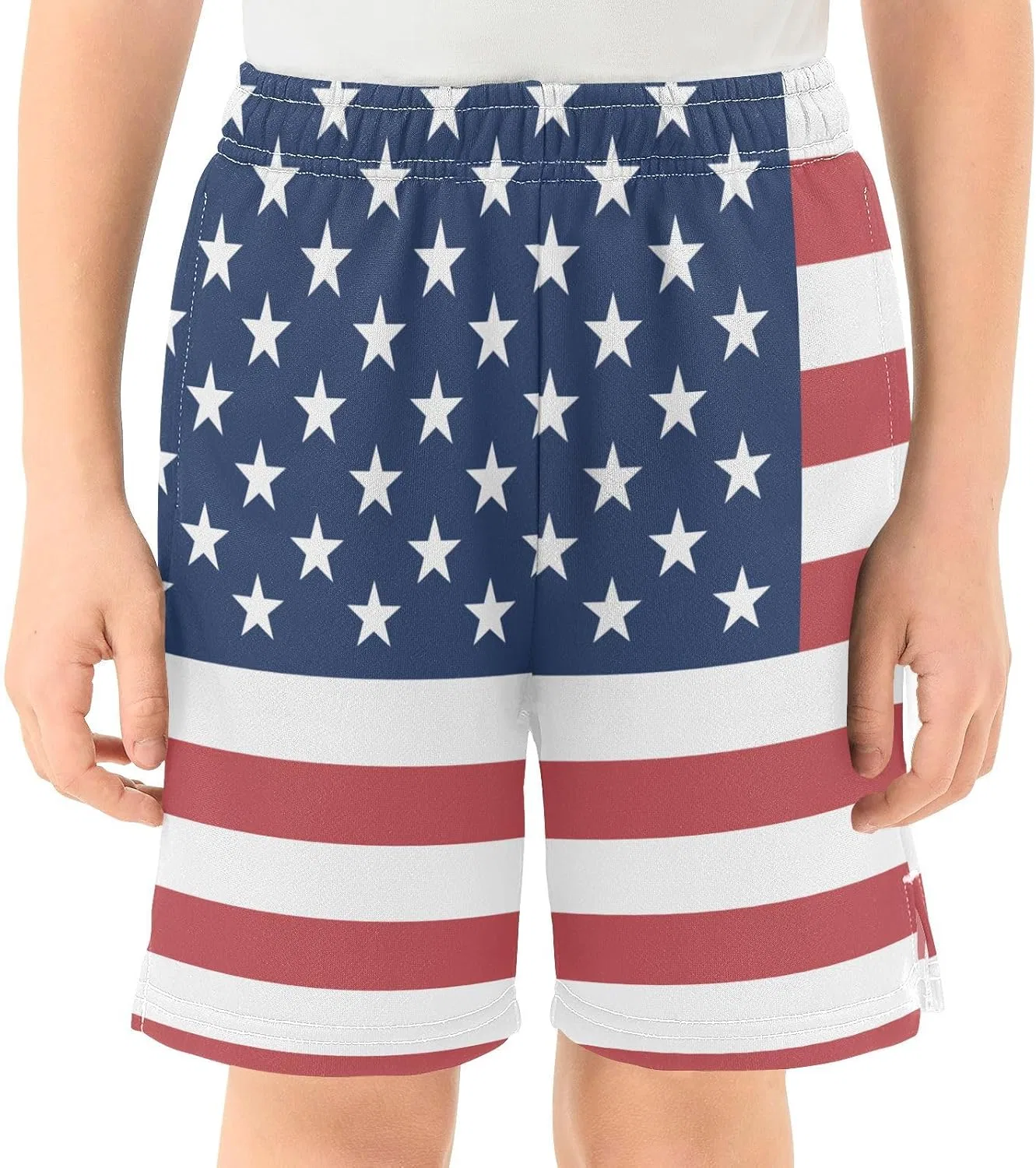 Детские шорты для активного отдыха GuoChe, легкие, с карманами, цвет Flag of the United States Minor Outlying Islands — фото 2