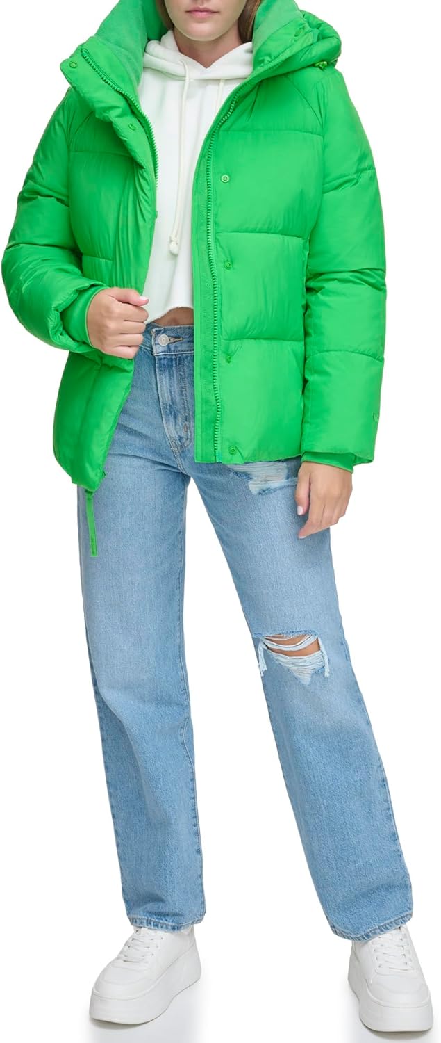 

Levi's Женская утепленная куртка Selma с капюшоном, Bright Green