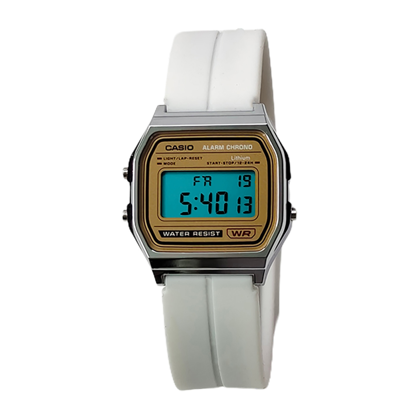 

CASIO Часы Retrofit Series Electronic Movement Silicone Strap Watch Women's Watch Gold Dial