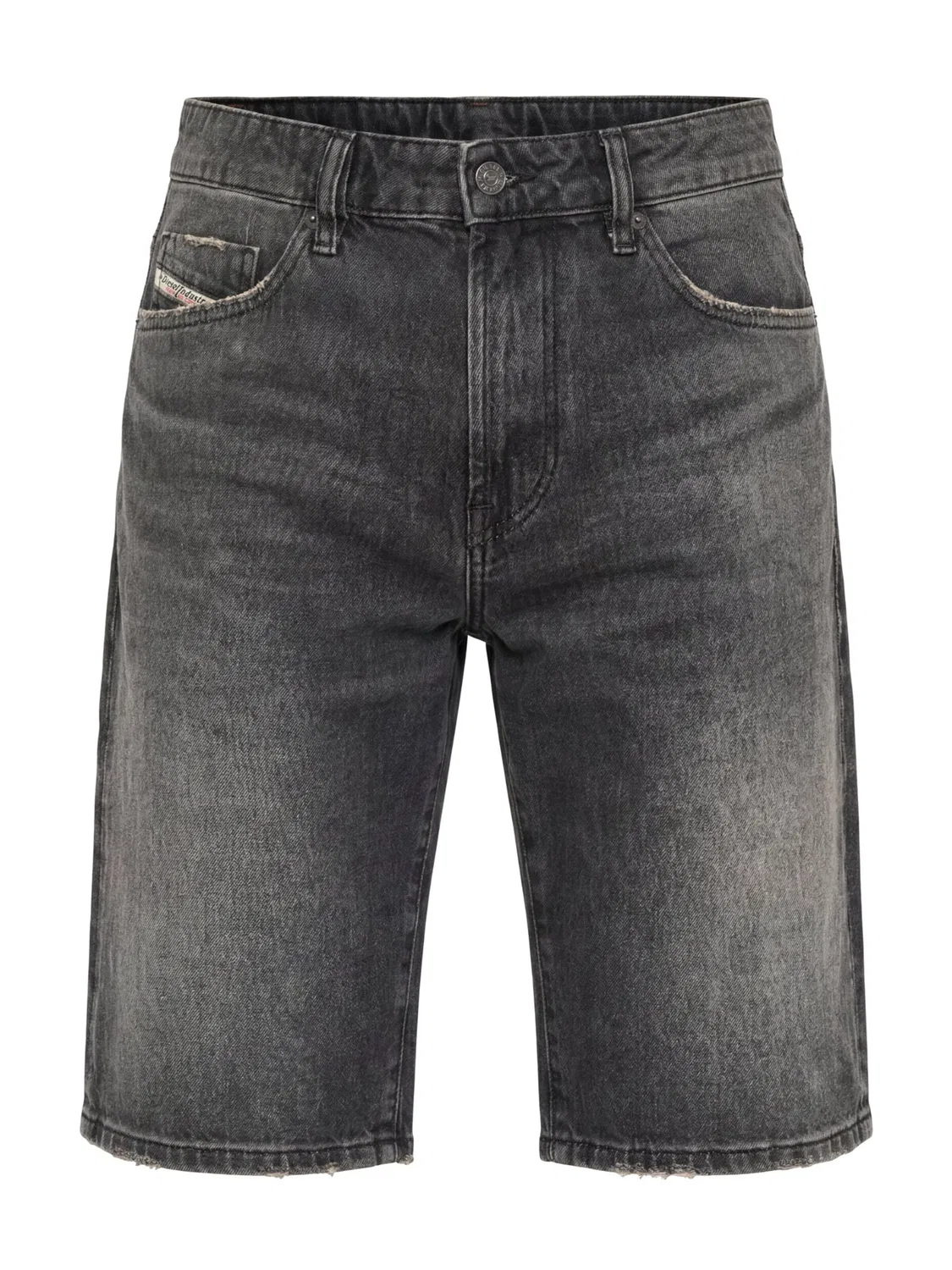 Джинсы Diesel Slim fit SLIM-SHORT серого цвета