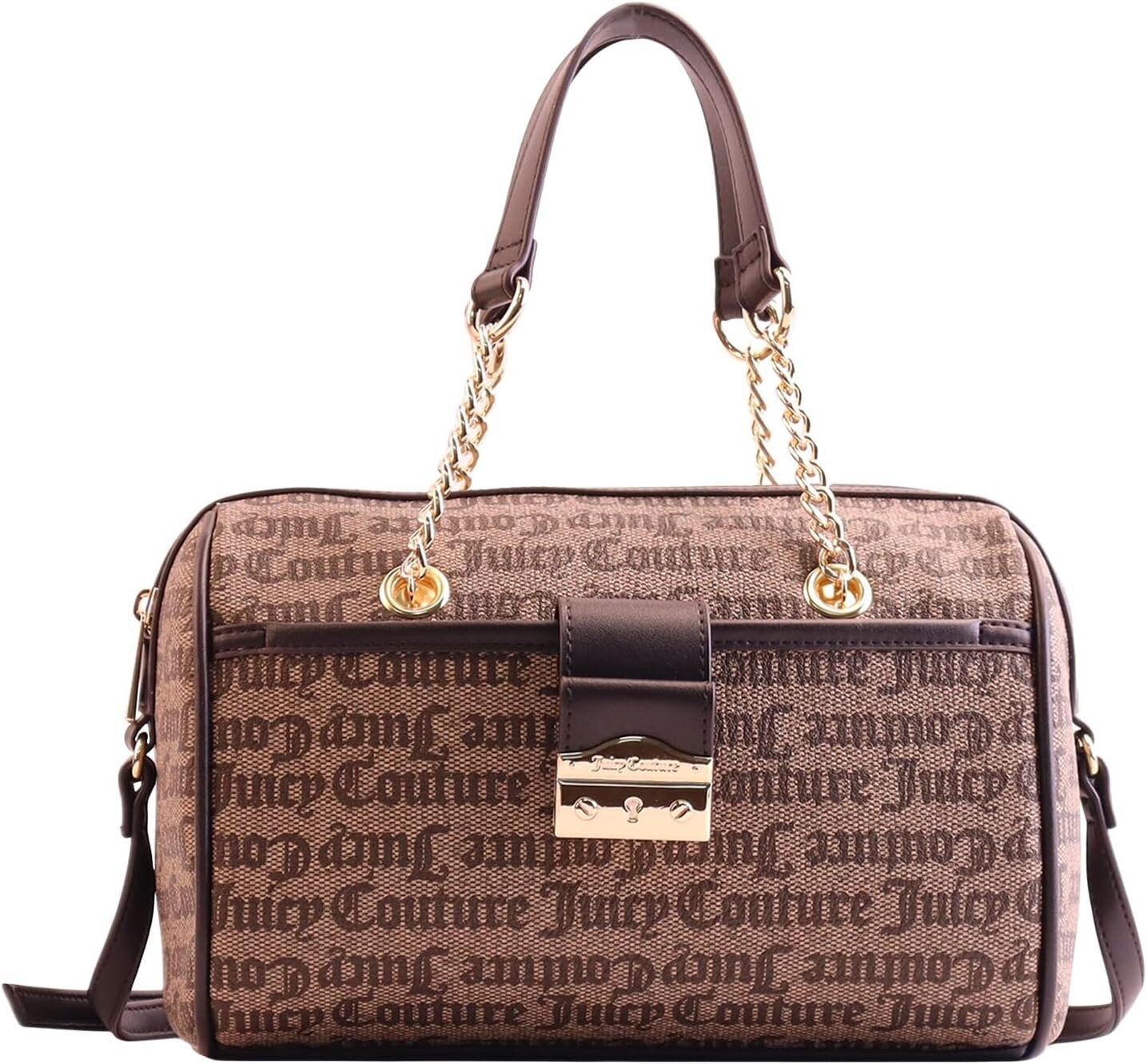 

Сумка Juicy Couture Pop That Lock Satchel, цвет Taupe/Dark Brown