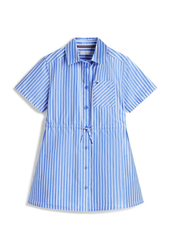 Платье-Рубашка в полоску из поплина Tommy Hilfiger, Empire Blue Stripes — фото 3