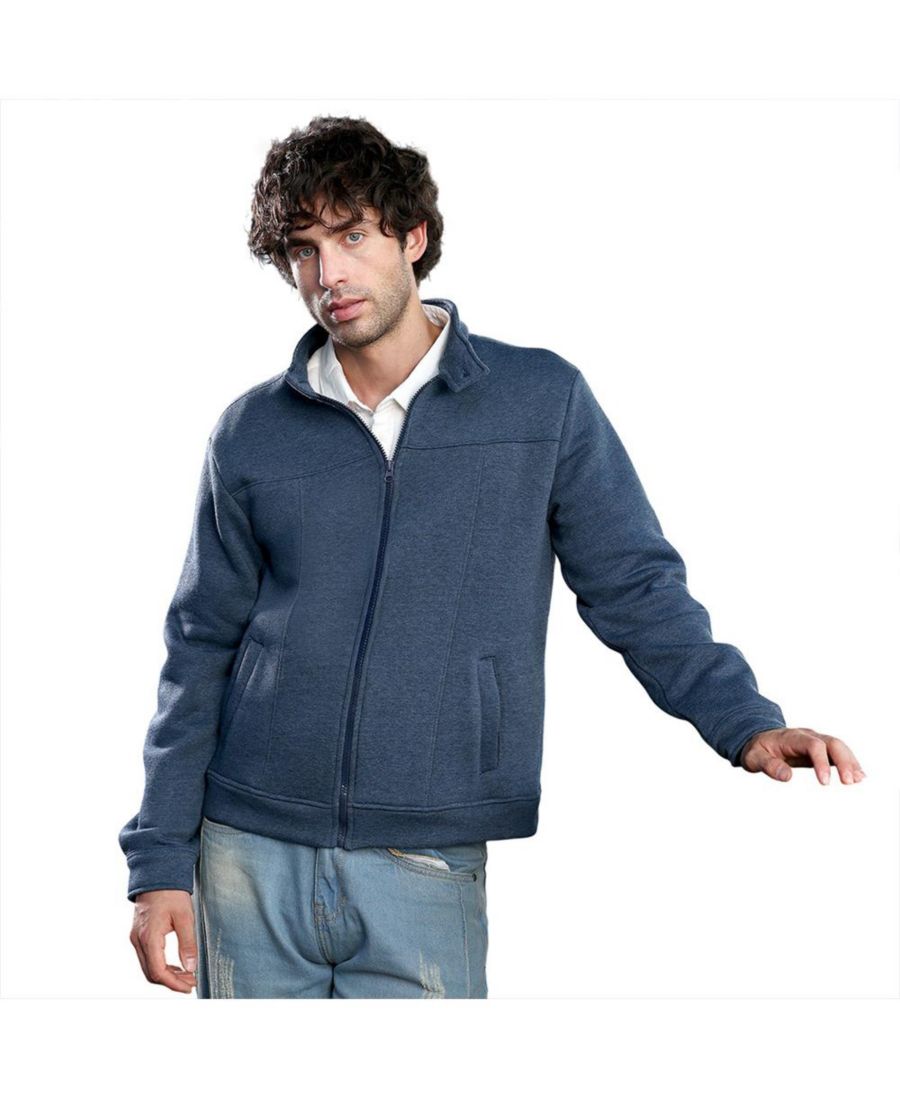 

Мужская трикотажная куртка цвета индиго с декоративной строчкой Campus Sutra, Blue