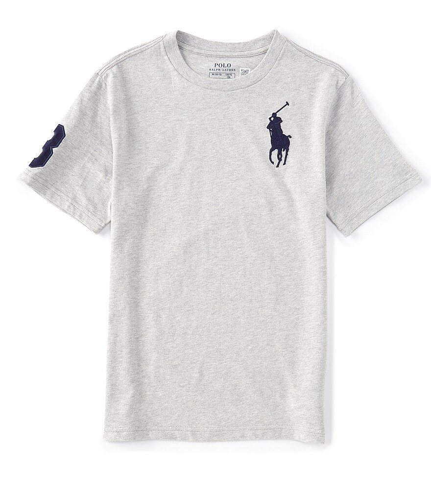 

Футболка с короткими рукавами и круглым вырезом Polo Ralph Lauren Big Boys 8–20, серый