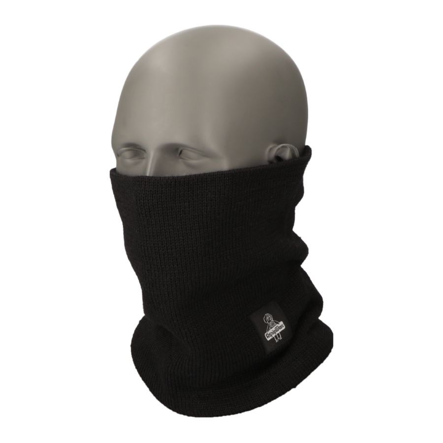 

Мужской серебряный волшебный шарф-воротник - вязаная маска для лица с серебристой подкладкой RefrigiWear, Black