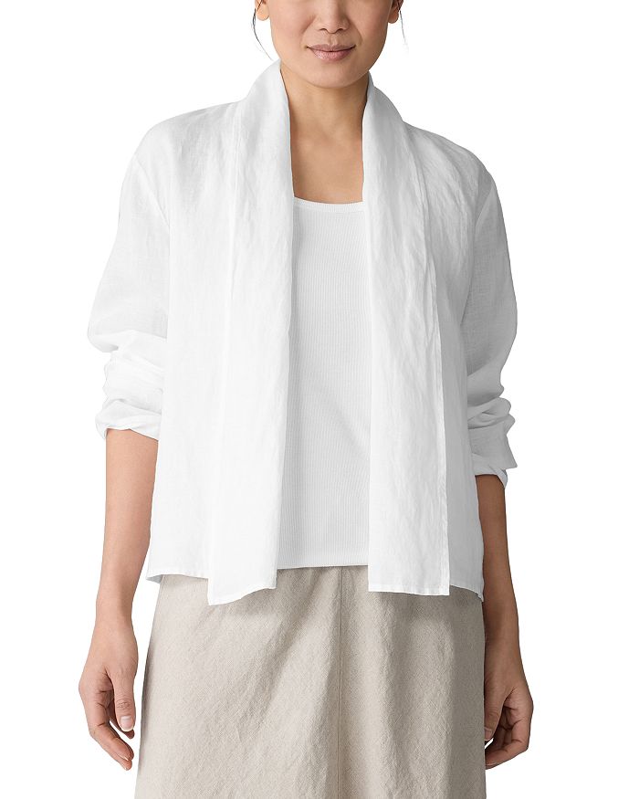 

Льняной жакет Eileen Fisher, белый