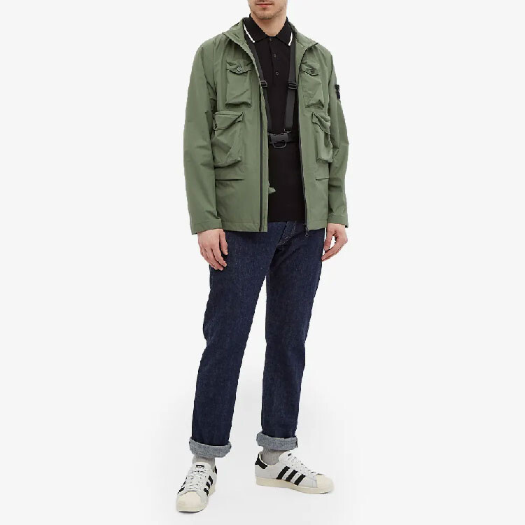 Куртка мужская зеленая Stone Island, зеленый — фото 2