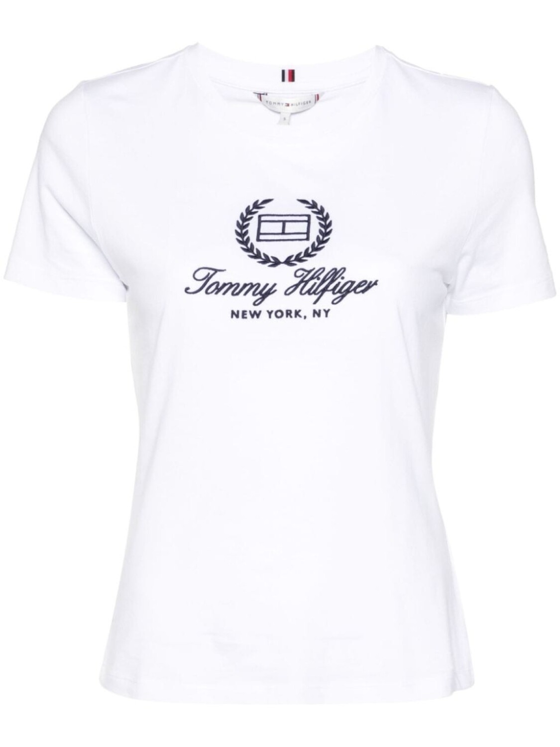 

Tommy Hilfiger футболка с вышитым логотипом, белый