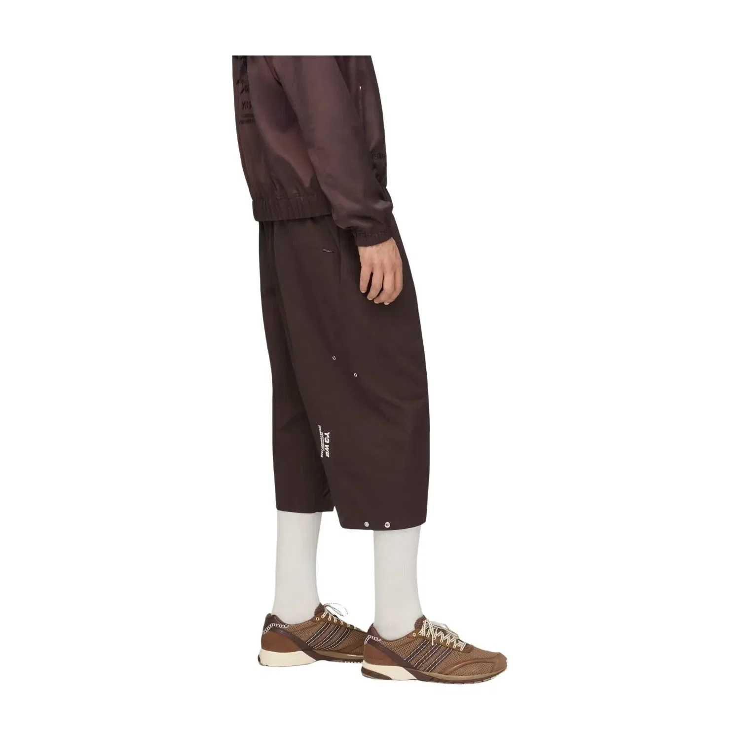 Шорты Adidas x Wales Bonner x Y3 Rip Shorts 'Aurora Coffee' KS3971, коричневый — фото 4