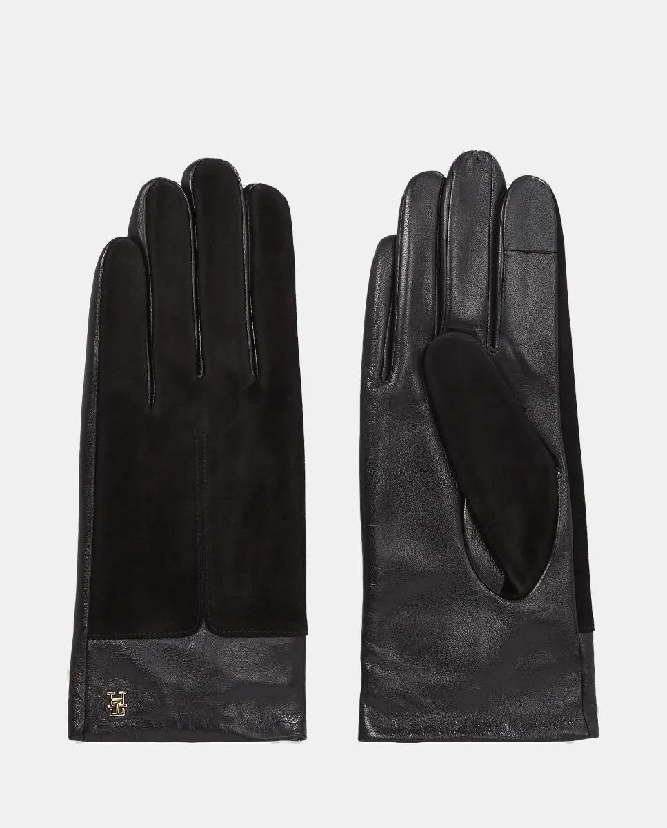 

Перчатки из замши черного цвета Tommy Hilfiger