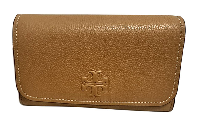 

TORY BURCH Кожаная сумка через плечо, коричневая модель Crossbody Bag, Brown
