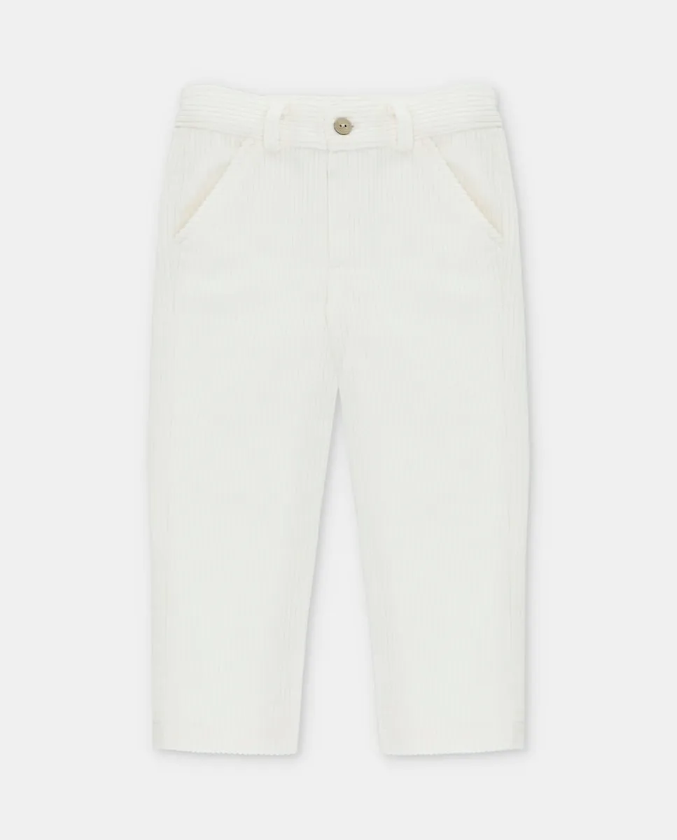 

Брюки для малыша из вельвета с необработанными карманами Martín Aranda, бежевый