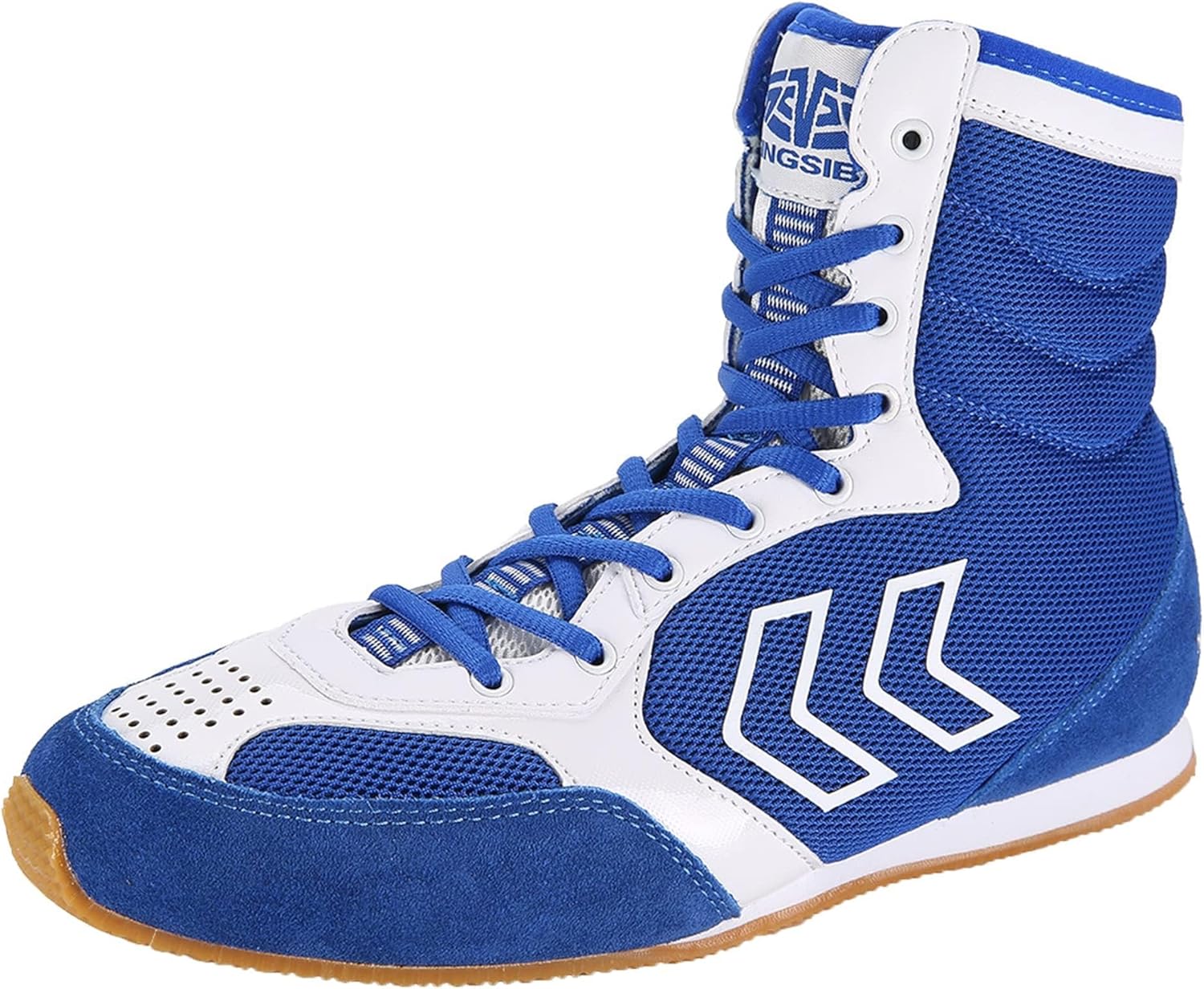 

Мужские борцовки, повседневные высокие боксерские кроссовки, спортивная обувь для тренировок, модные легкие боевые кроссовки Omcam, синий