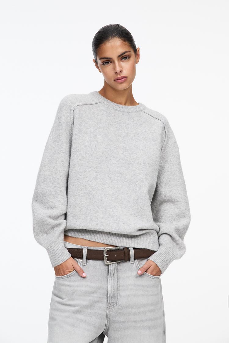 

Свитер оверсайз Pull And Bear, серый