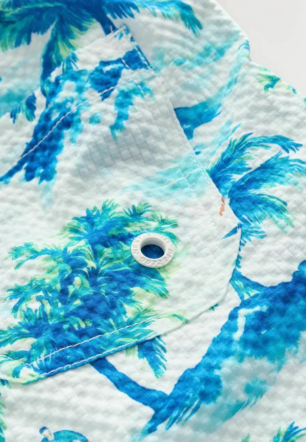Плавки-Шорты стандартного кроя с принтом Next, Light Blue Palm — фото 4