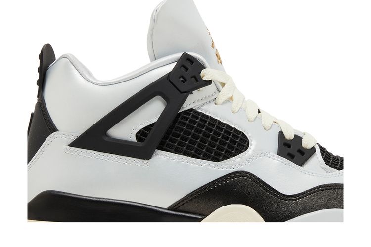 Кроссовки Air Jordan 4 Retro GS Platinum Gold, серый — фото 2