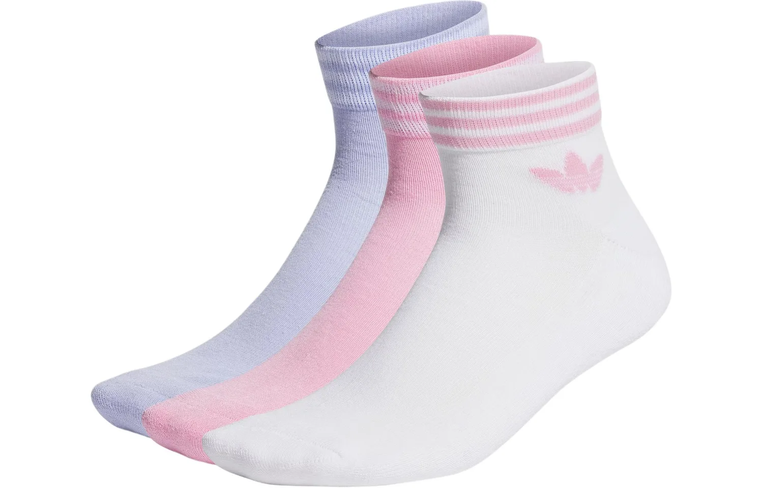 Носки унисекс, набор из 3 пар Adidas, Pink+White+Purple 3 Pack