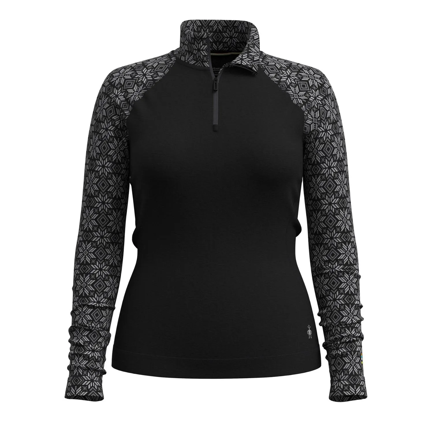 

Классическое термобелье из мериносовой шерсти с четверть-молнией Smartwool, Black Digi Snow