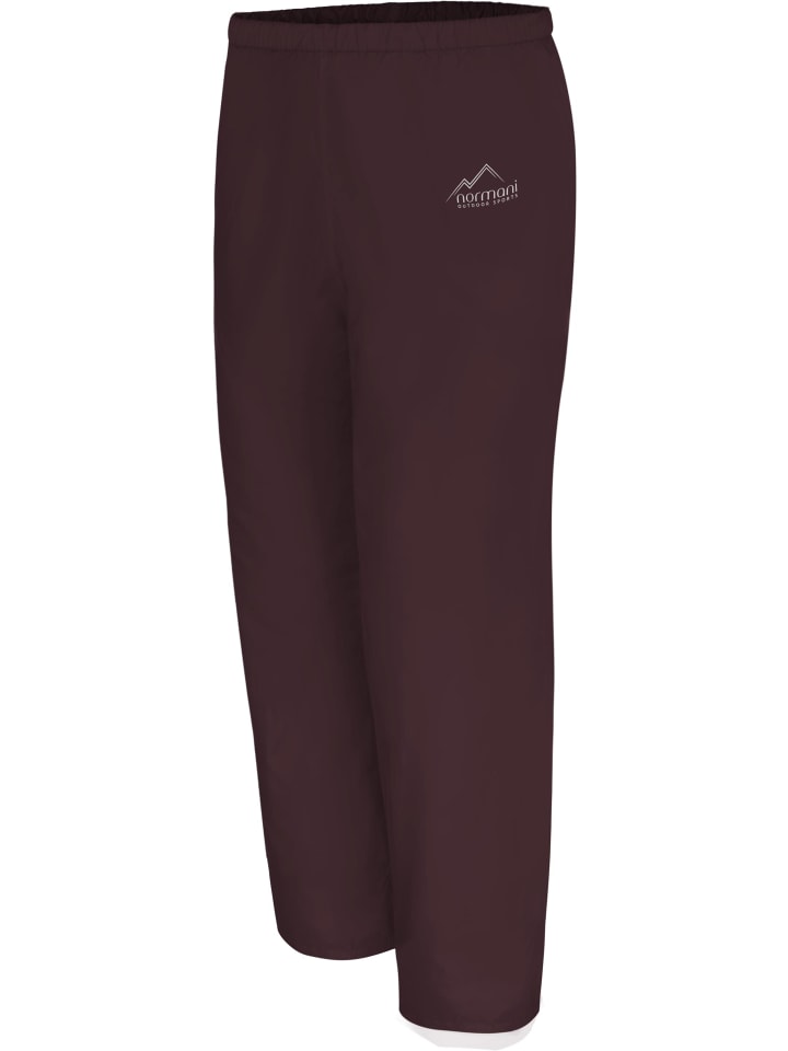 Дождевые брюки Normani Outdoor Sports Kinder Regenhose mit Fleecefutter Bristol, бордо — фото 4