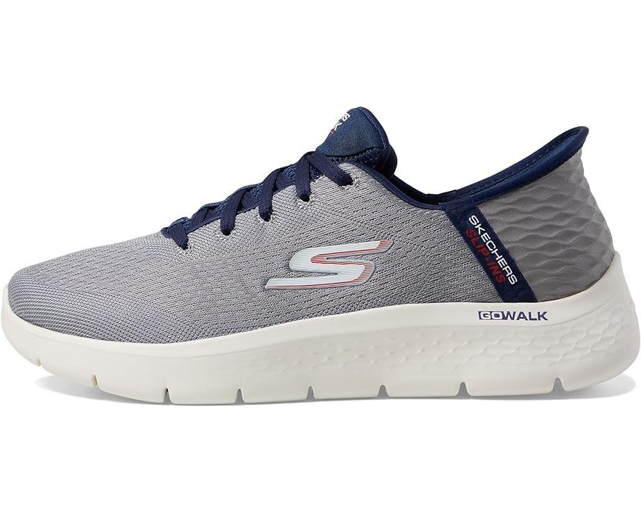 Кроссовки SKECHERS Performance Go Walk Flex - New World Hands Free Slip-Ins, цвет Grey/Navy — фото 4