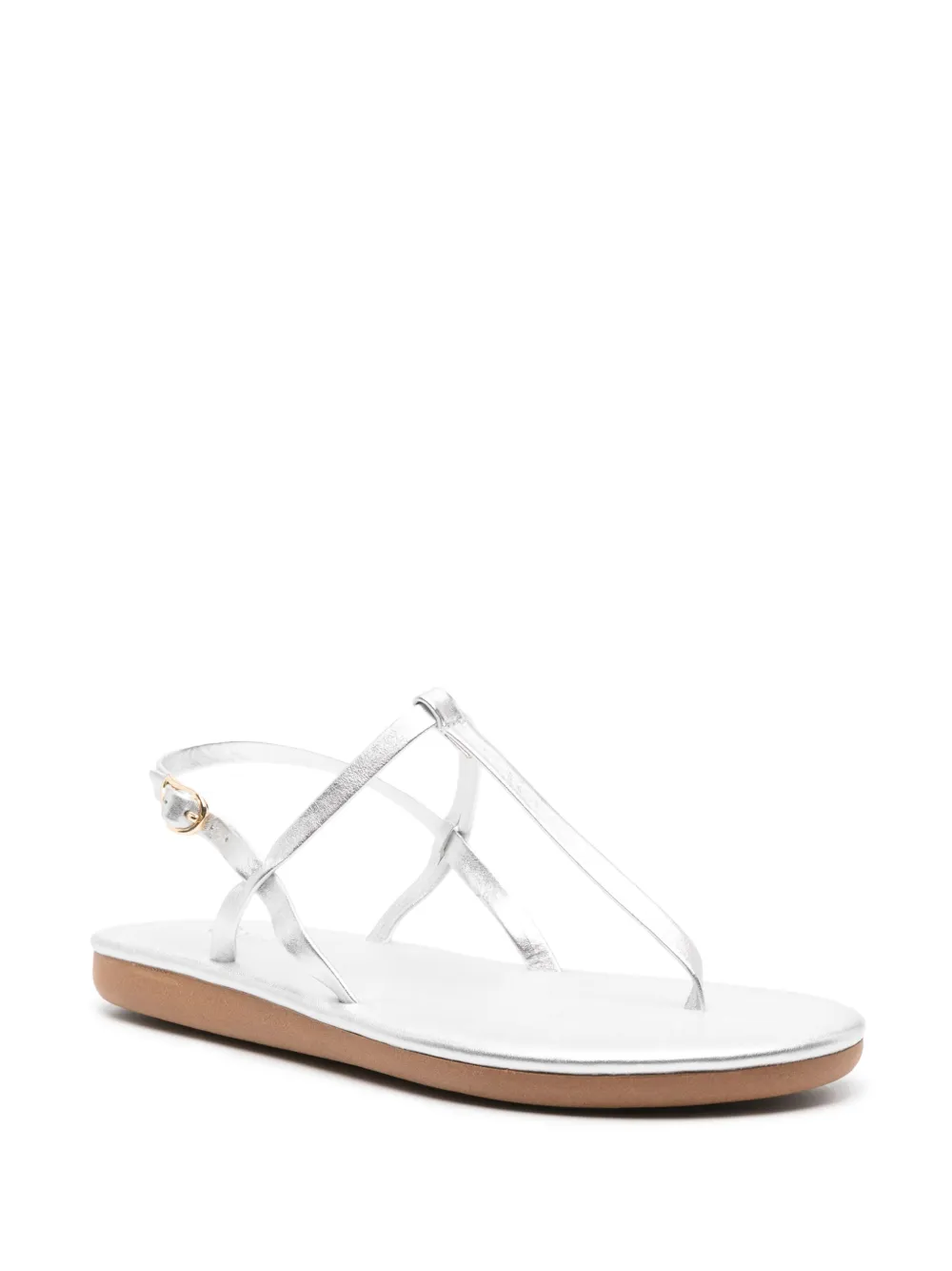 Сандалии Lito с тисненым логотипом Ancient Greek Sandals, серебряный — фото 2