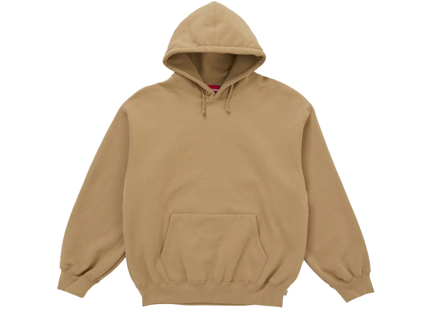 Мужская худи с сатиновой аппликацией Supreme Sweatshirt (FW25), Brown