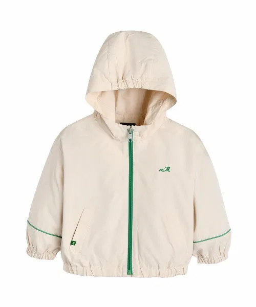 Детская куртка из переработанного нейлона с капюшоном moimoln, Beige