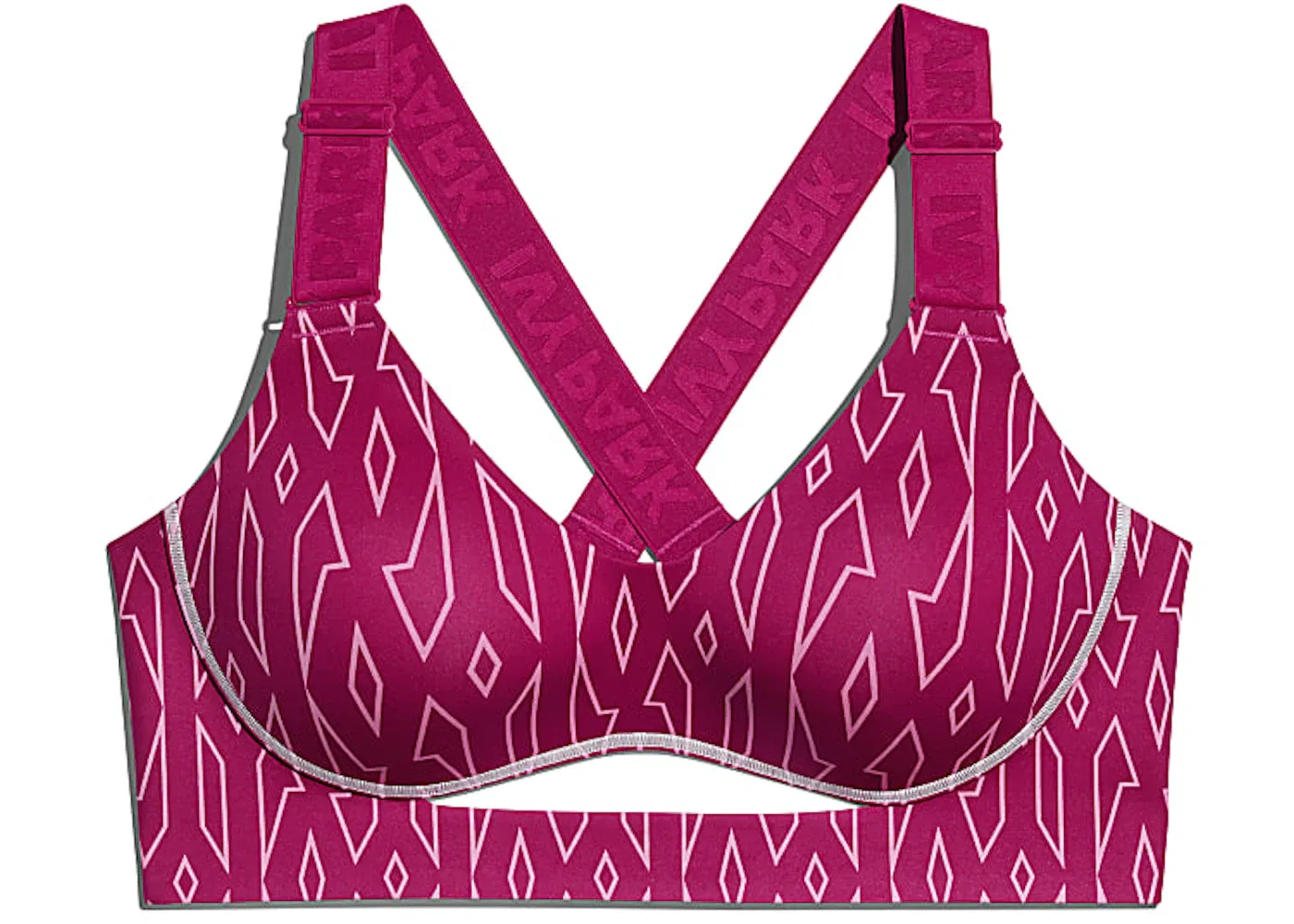 Женский бюстгальтер с вырезами Monogram Adidas, Bold Pink