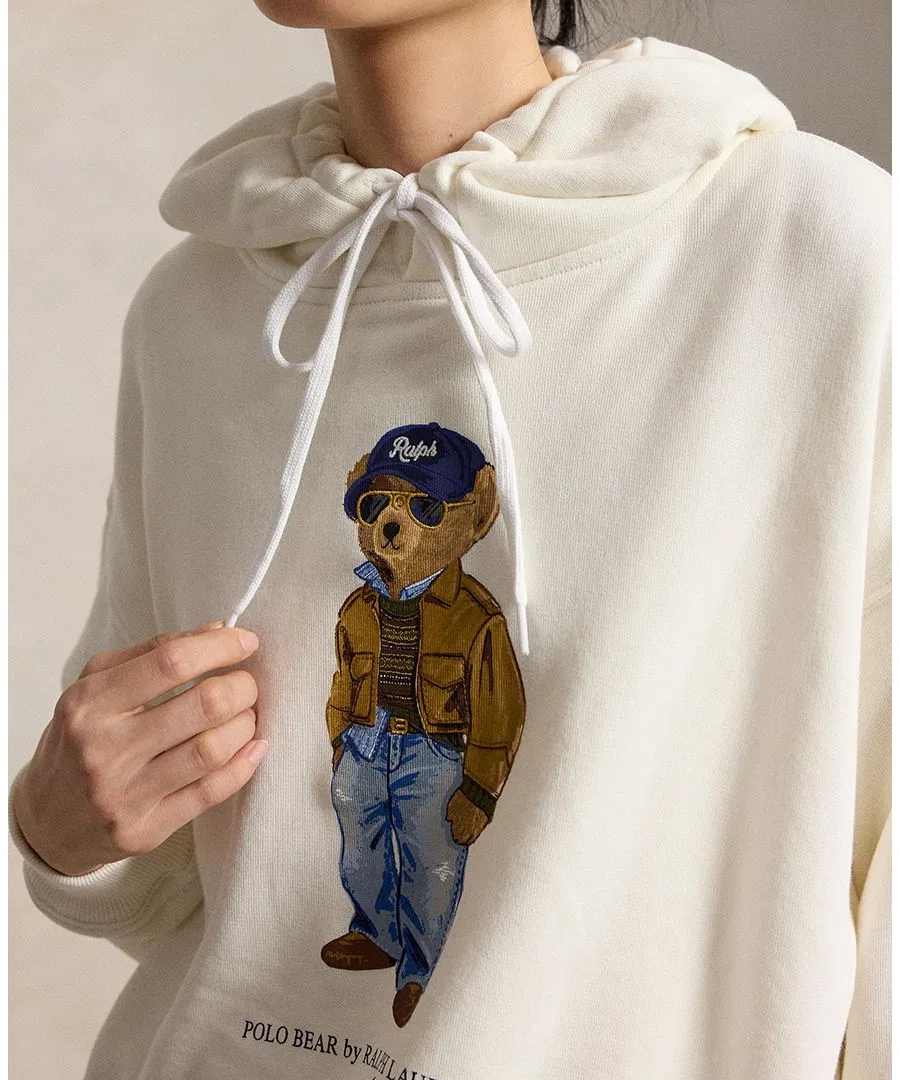 Худи с капюшоном и длинным рукавом Island Fleece Knit Hooded Long-Sleeve Sweatshirt Polo Ralph Lauren, Warm White — фото 4