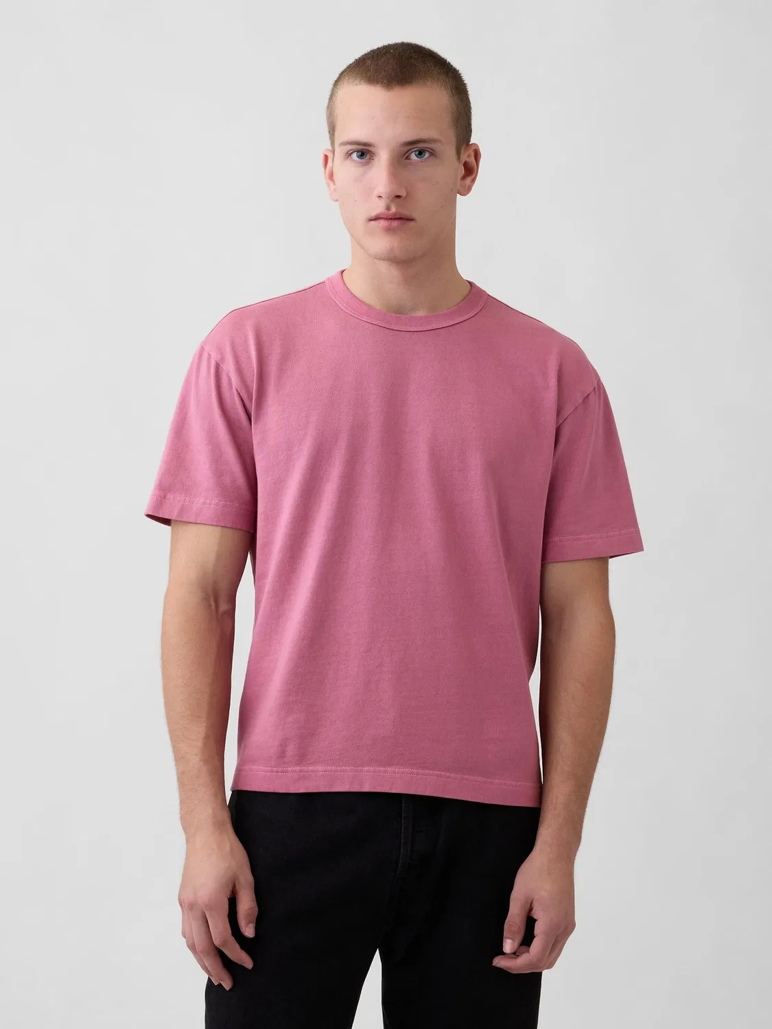 Футболка, хлопок, Heavyweight Boxy Gap, розовый