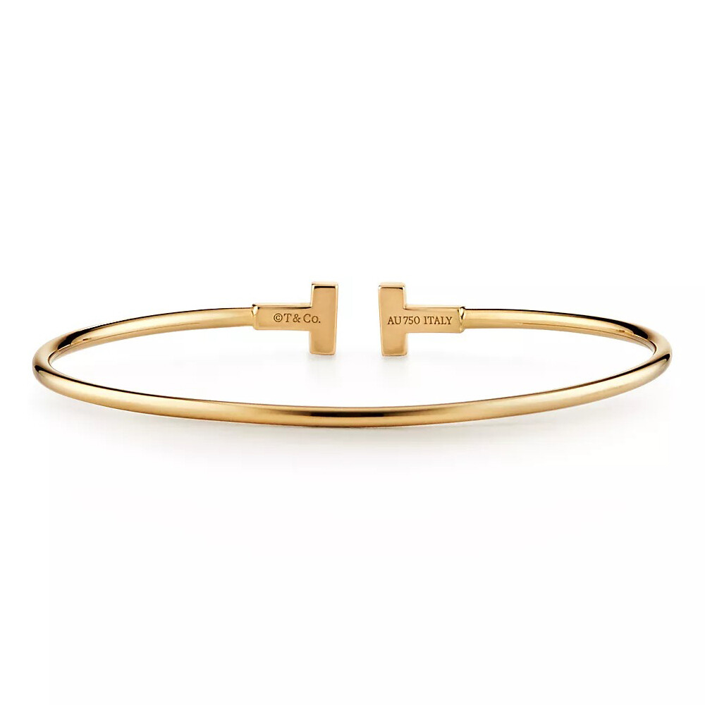 Браслет Tiffany & Co Tiffany T Narrow Wire, золото — фото 3