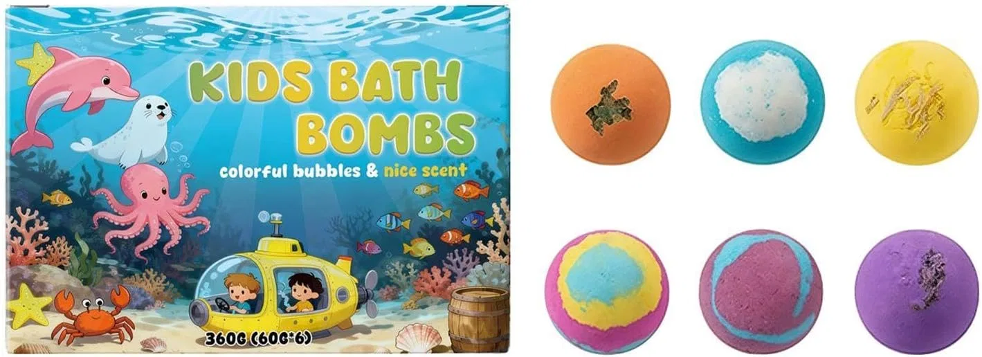 Пена для ванны с игрушкой и ароматической солью, 6 шт, Fruusv